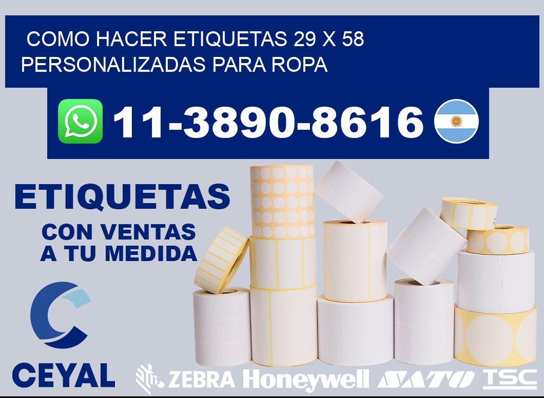 como hacer etiquetas 29 x 58 personalizadas para ropa