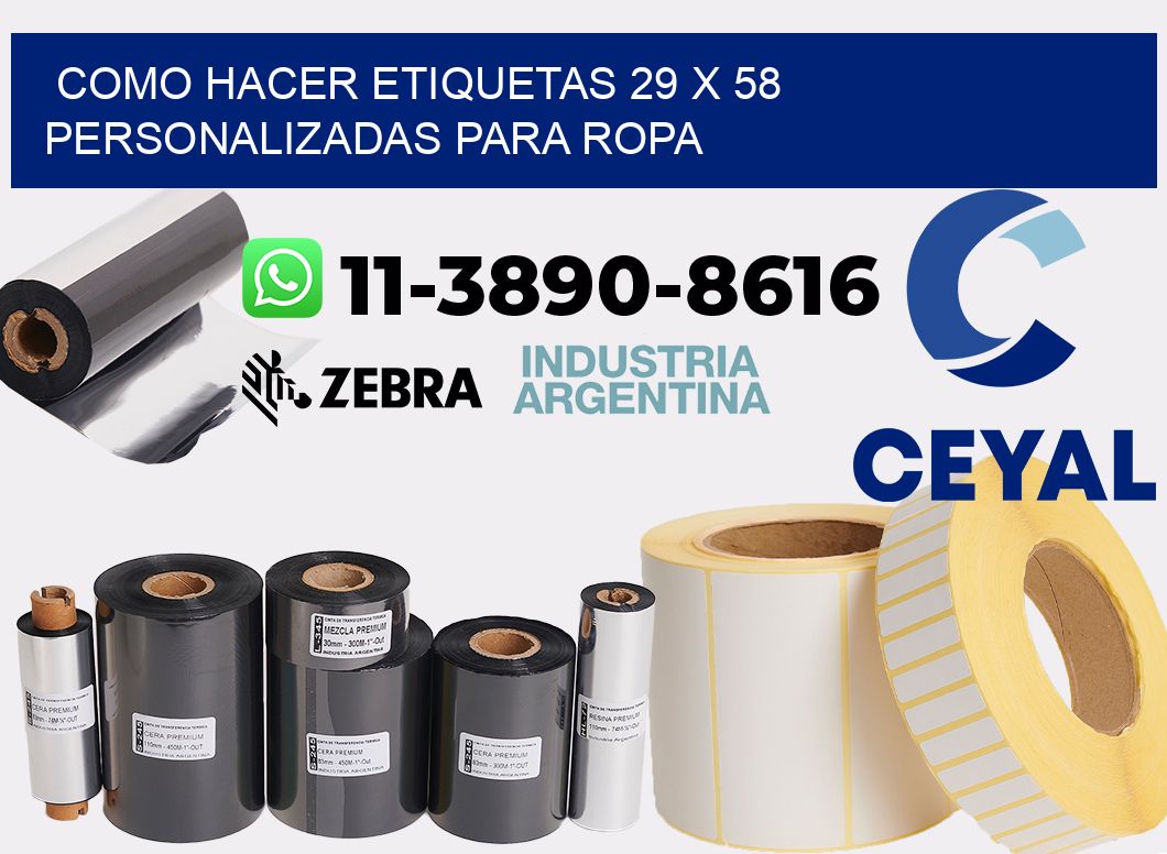 como hacer etiquetas 29 x 58 personalizadas para ropa