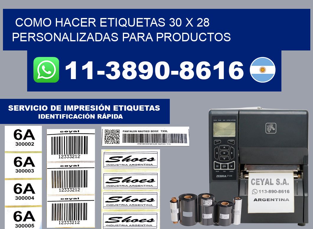 como hacer etiquetas 30 x 28 personalizadas para productos