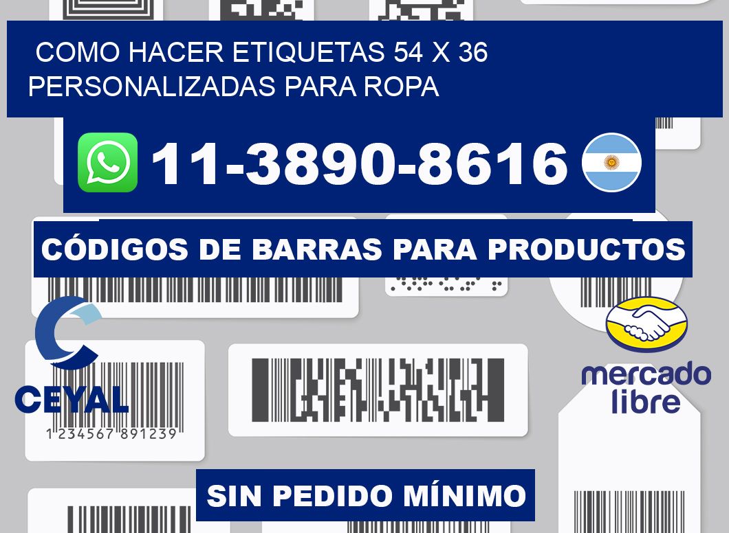 como hacer etiquetas 54 x 36 personalizadas para ropa