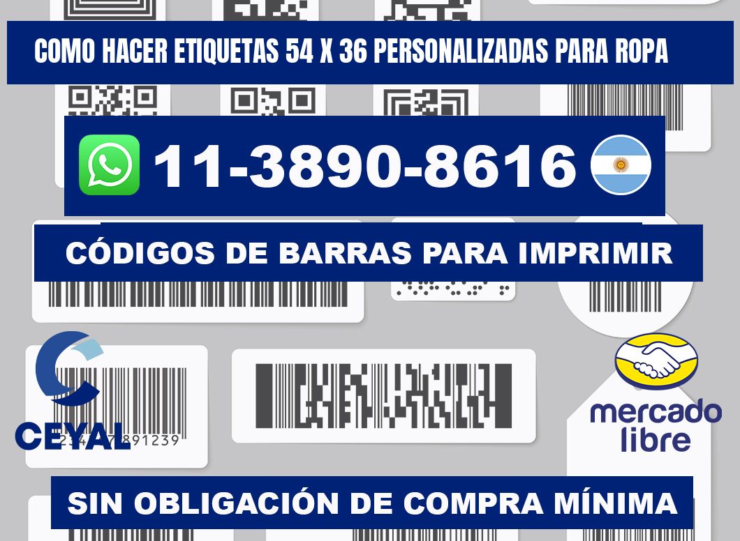 como hacer etiquetas 54 x 36 personalizadas para ropa