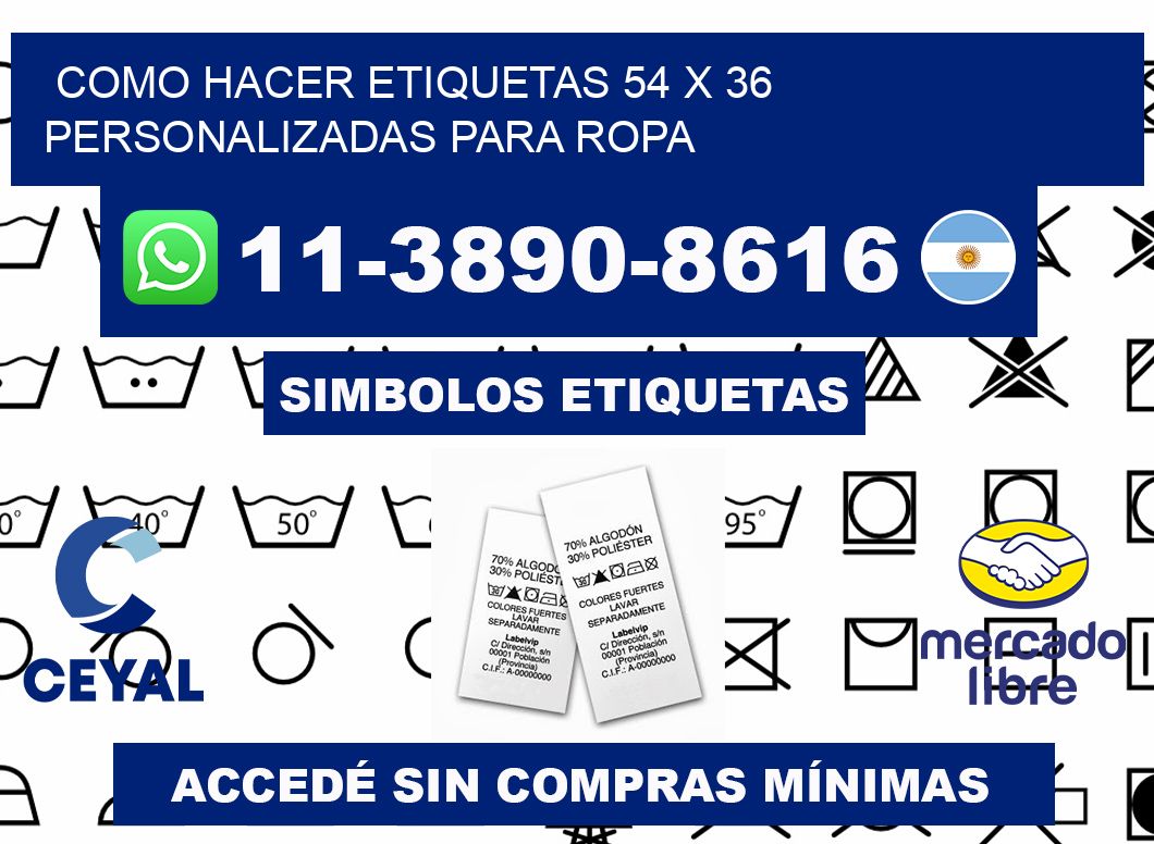 como hacer etiquetas 54 x 36 personalizadas para ropa
