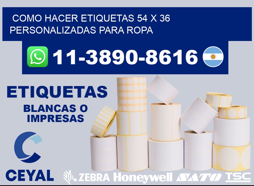 como hacer etiquetas 54 x 36 personalizadas para ropa