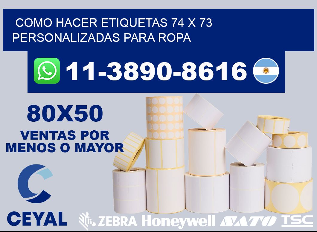 como hacer etiquetas 74 x 73 personalizadas para ropa