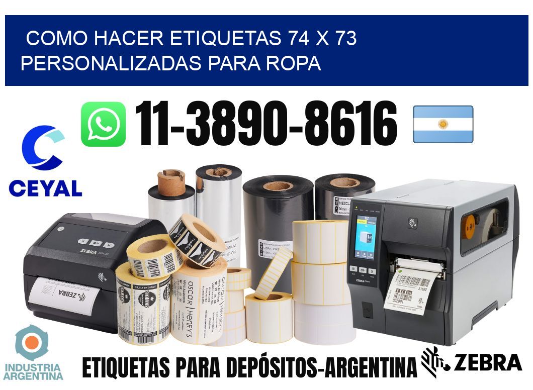 como hacer etiquetas 74 x 73 personalizadas para ropa