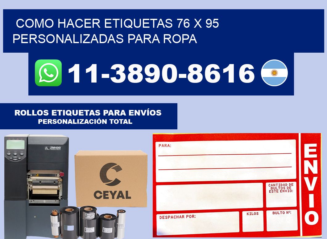 como hacer etiquetas 76 x 95 personalizadas para ropa