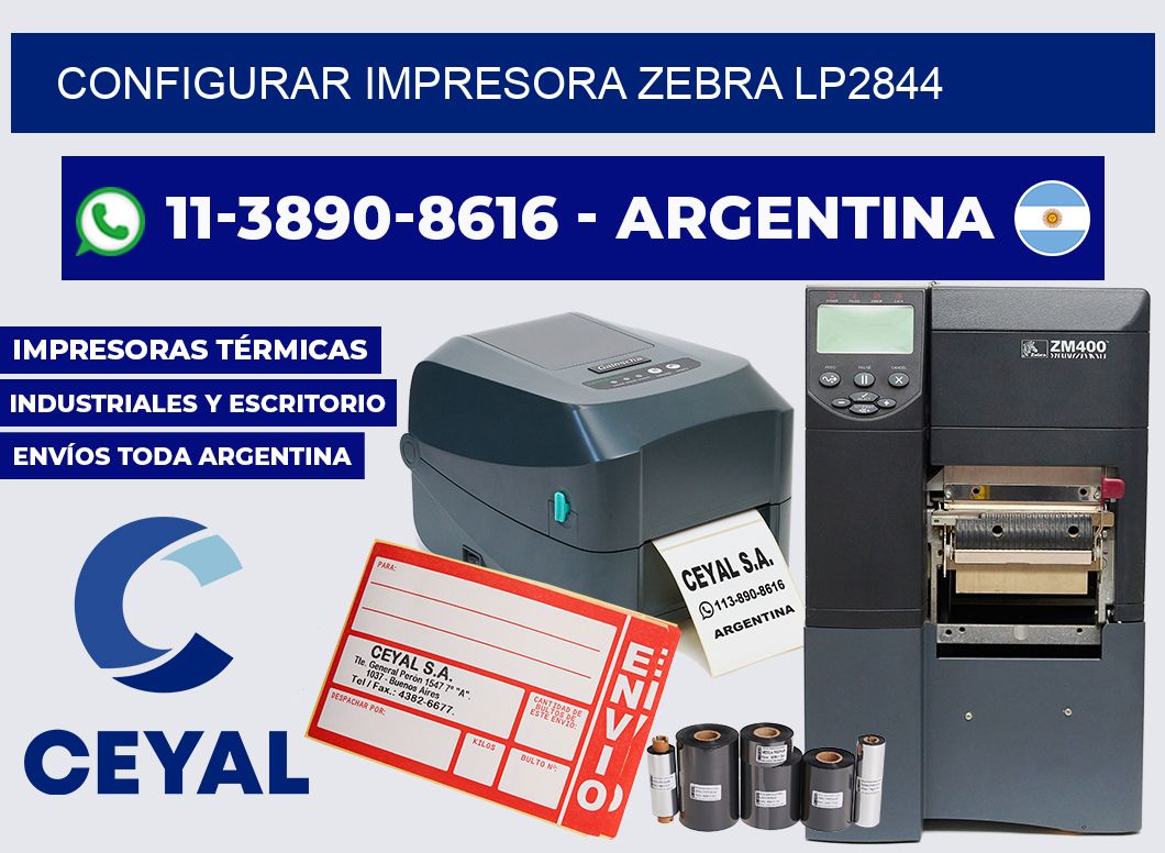configurar impresora Zebra LP2844