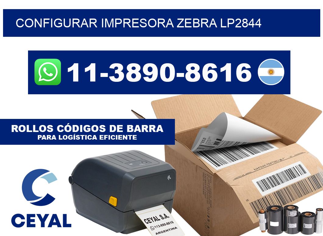 configurar impresora Zebra LP2844