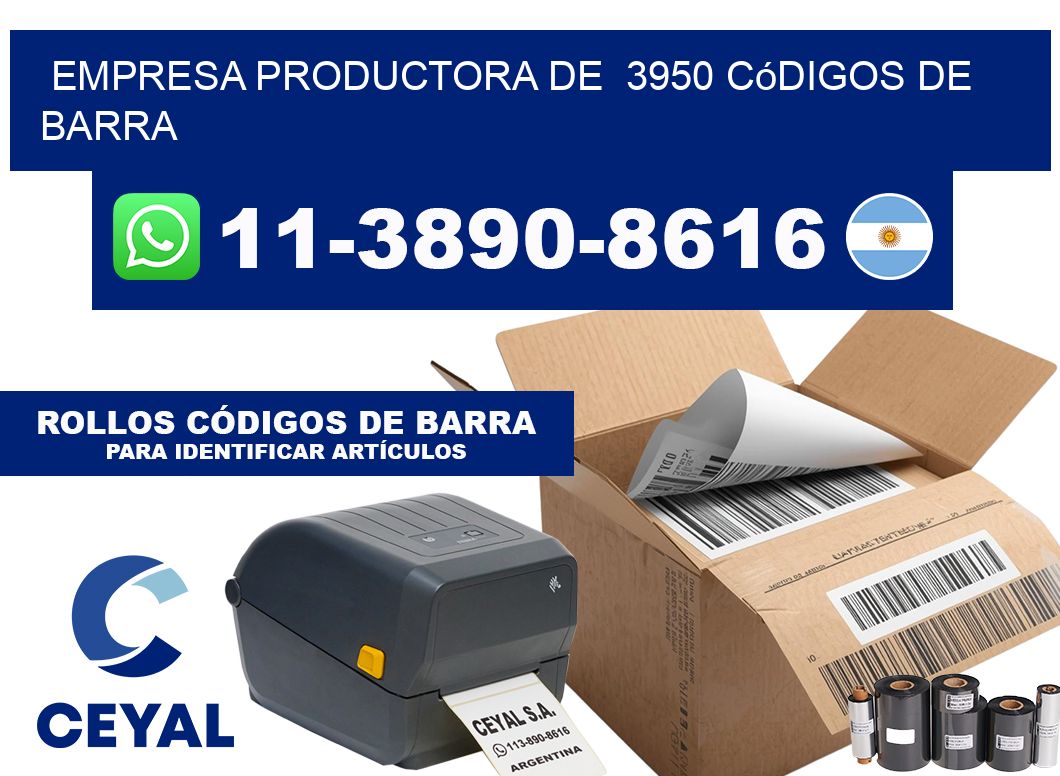 empresa productora de  3950 códigos de barra