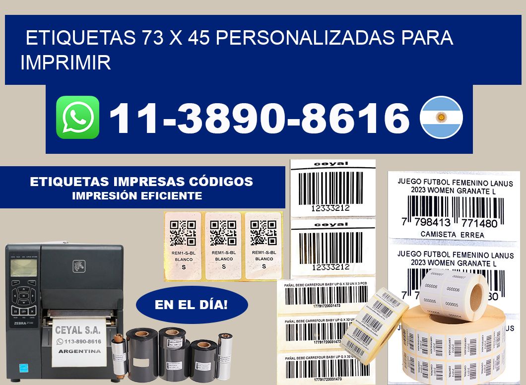 etiquetas 73 x 45 personalizadas para imprimir