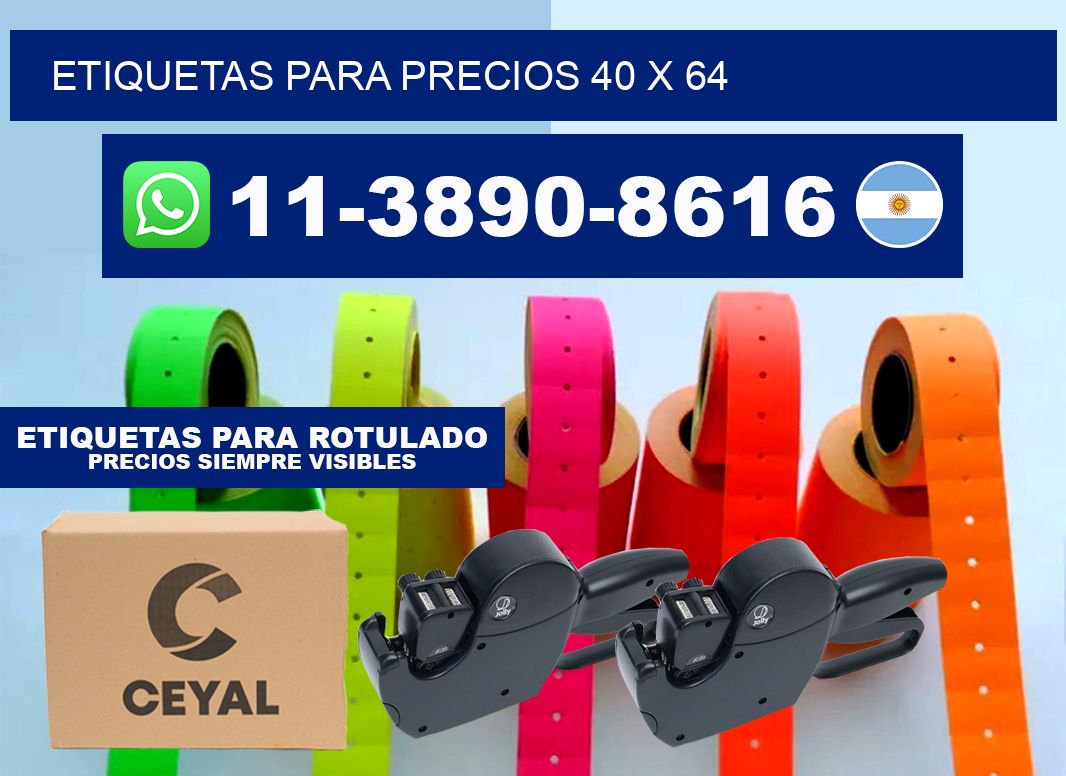 etiquetas para precios 40 x 64