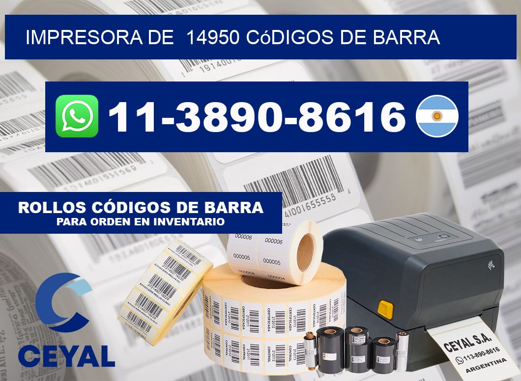impresora de  14950 códigos de barra