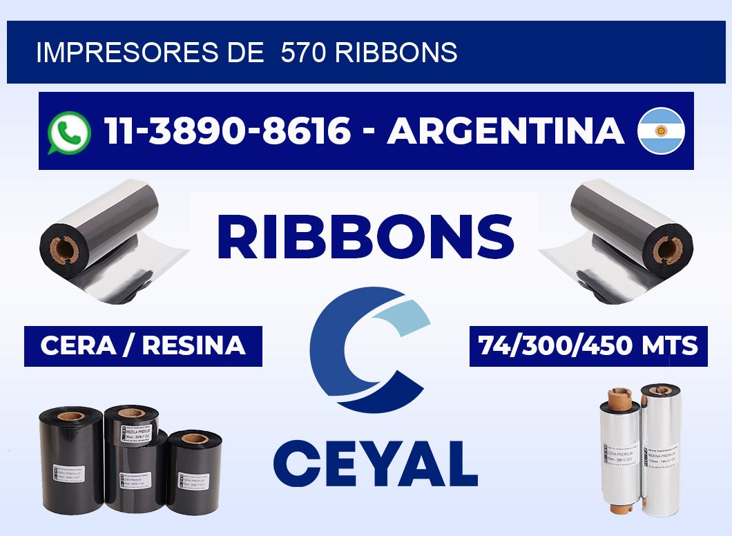 impresores de  570 ribbons