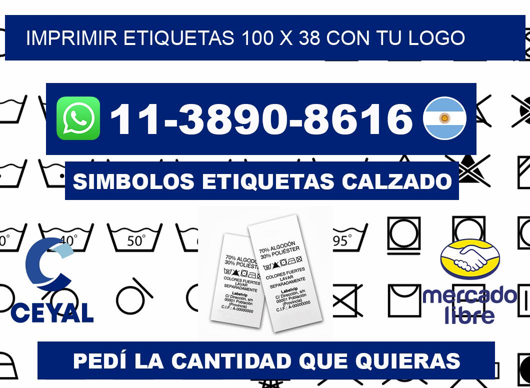 imprimir etiquetas 100 x 38 con tu logo