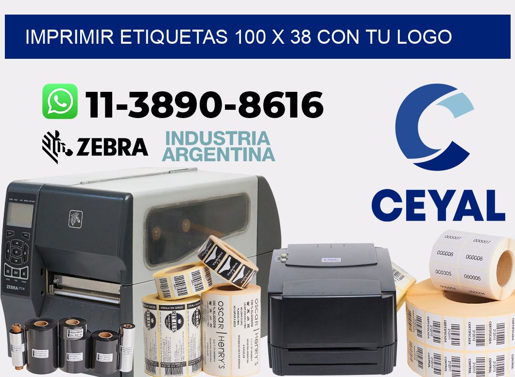imprimir etiquetas 100 x 38 con tu logo