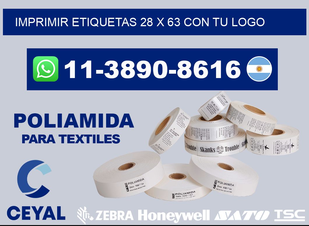 imprimir etiquetas 28 x 63 con tu logo