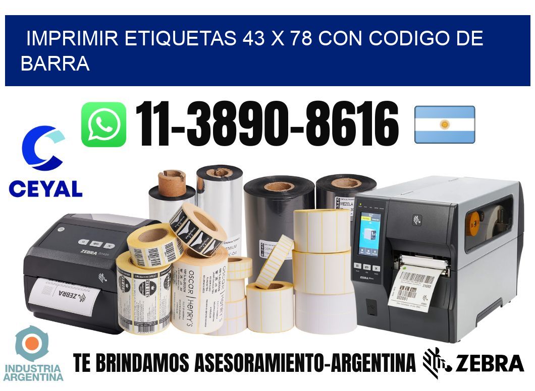 imprimir etiquetas 43 x 78 con codigo de barra