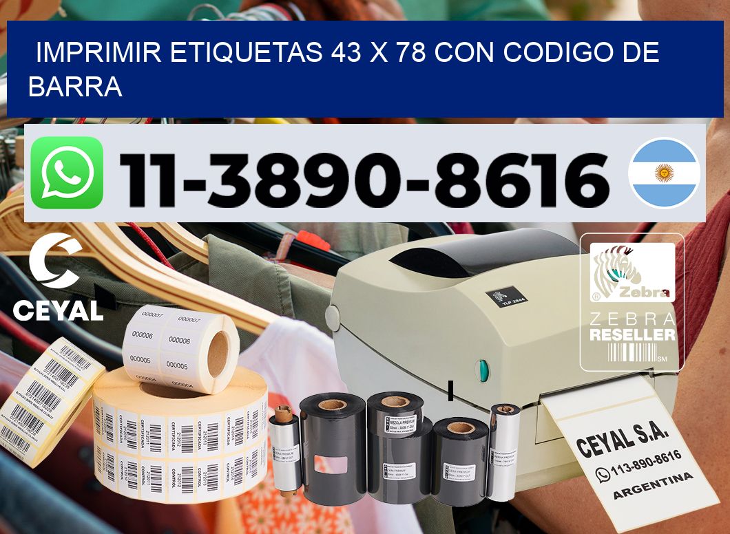 imprimir etiquetas 43 x 78 con codigo de barra