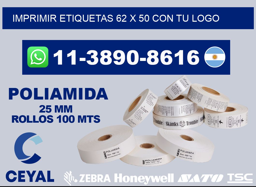 imprimir etiquetas 62 x 50 con tu logo