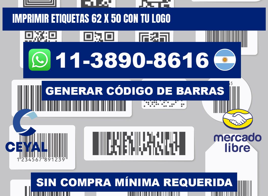 imprimir etiquetas 62 x 50 con tu logo