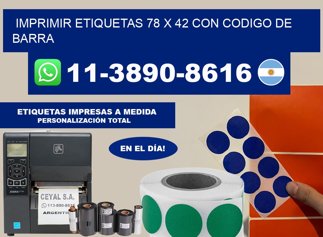 imprimir etiquetas 78 x 42 con codigo de barra