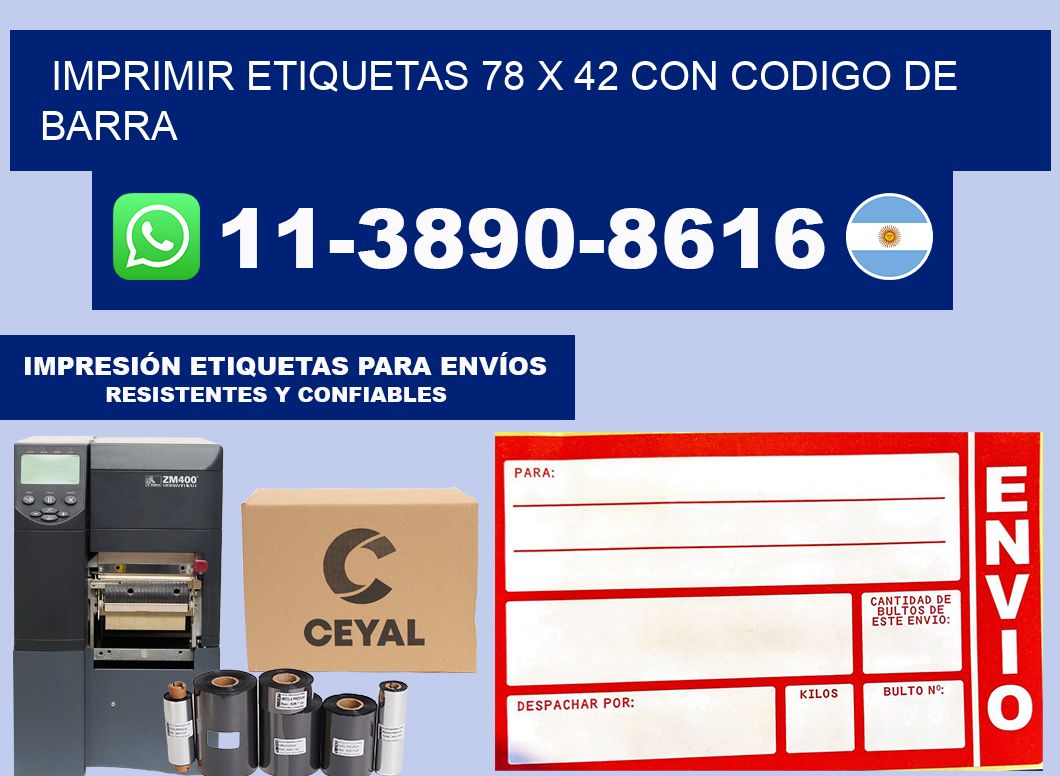 imprimir etiquetas 78 x 42 con codigo de barra