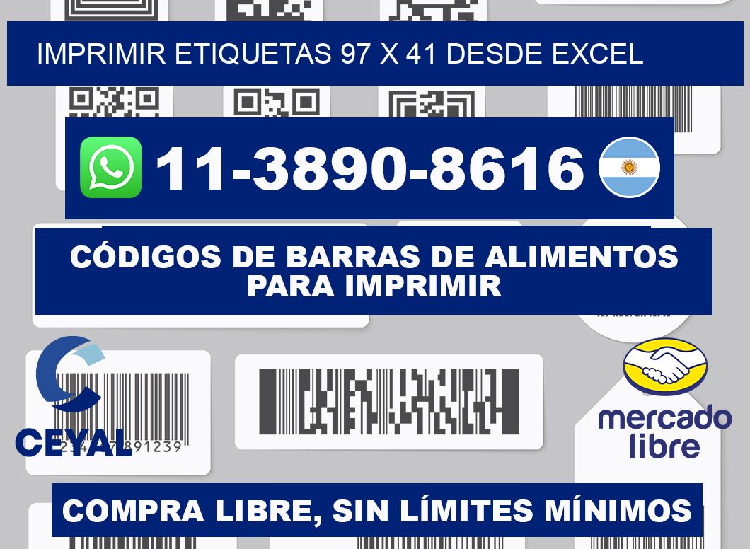 imprimir etiquetas 97 x 41 desde excel