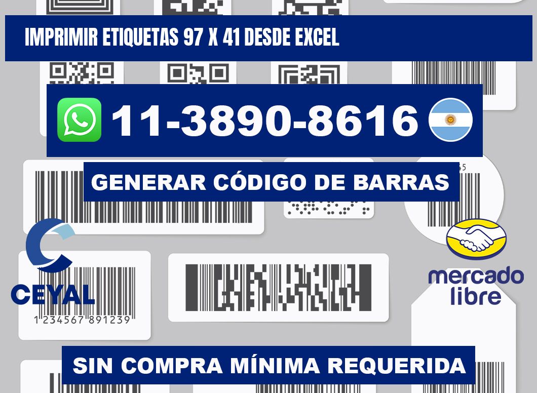 imprimir etiquetas 97 x 41 desde excel