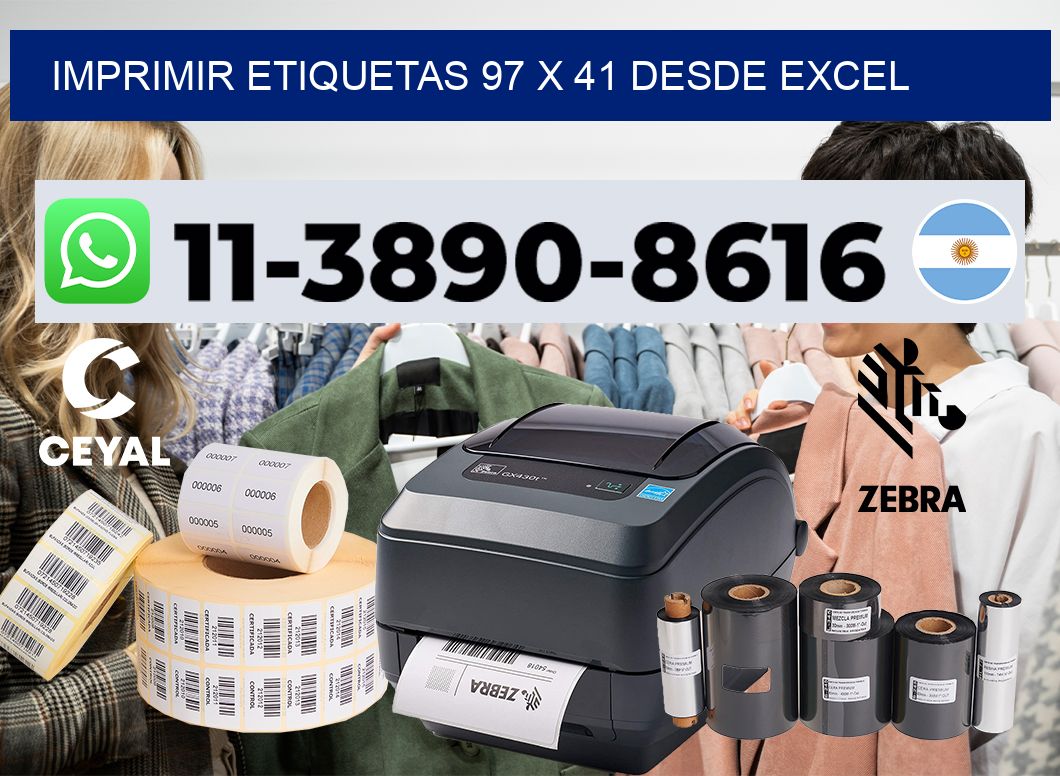 imprimir etiquetas 97 x 41 desde excel