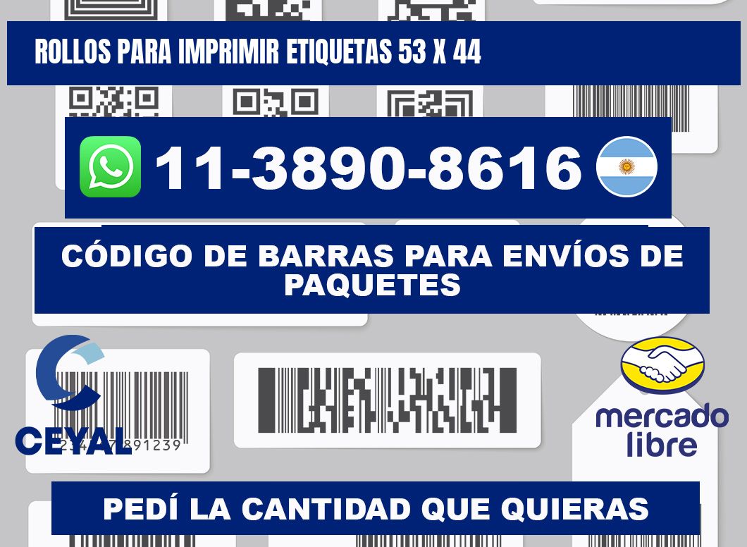rollos para imprimir etiquetas 53 x 44