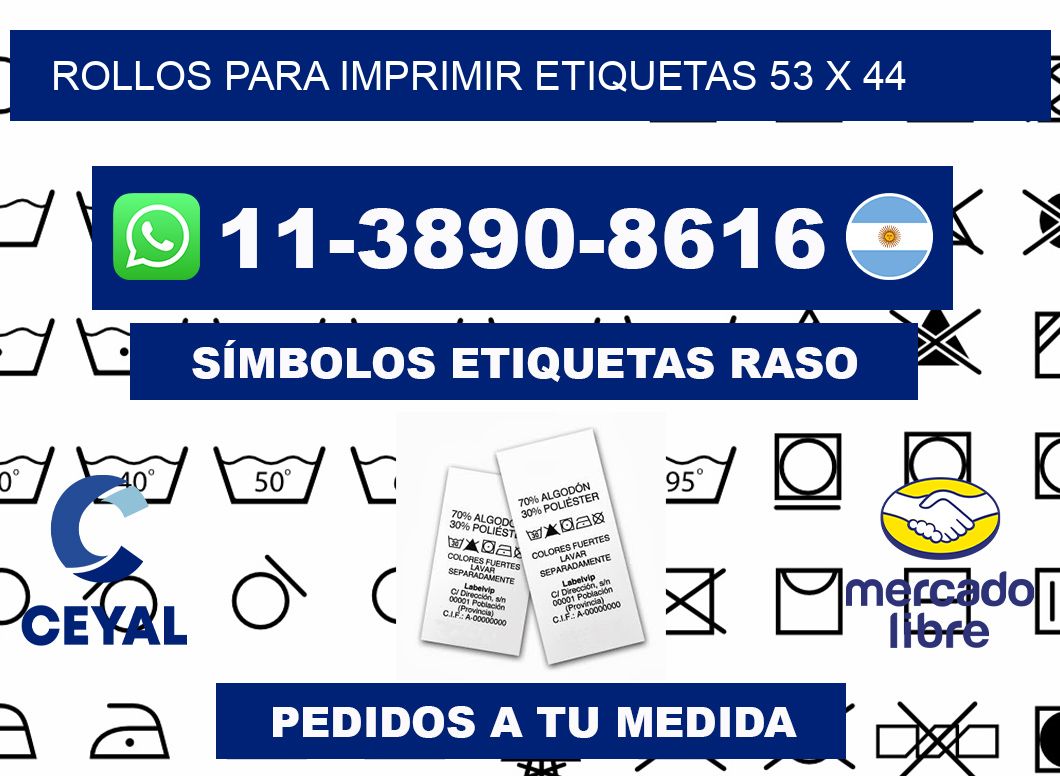 rollos para imprimir etiquetas 53 x 44