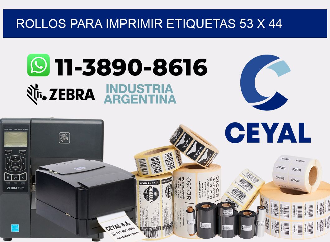 rollos para imprimir etiquetas 53 x 44