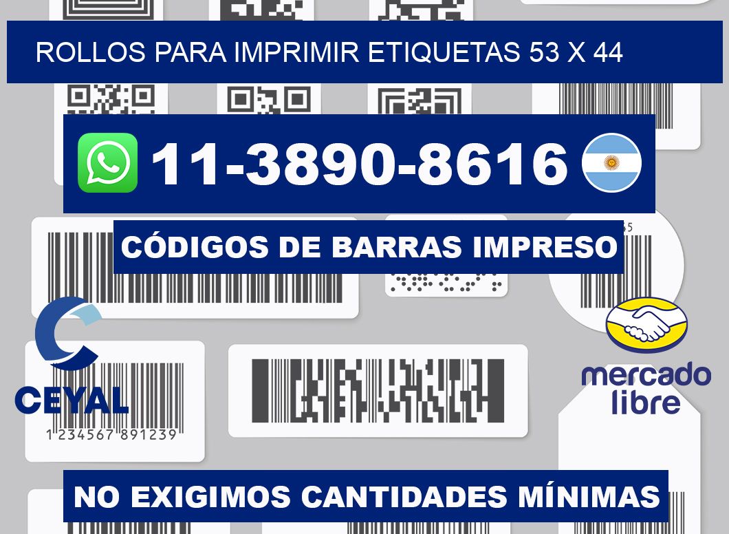 rollos para imprimir etiquetas 53 x 44