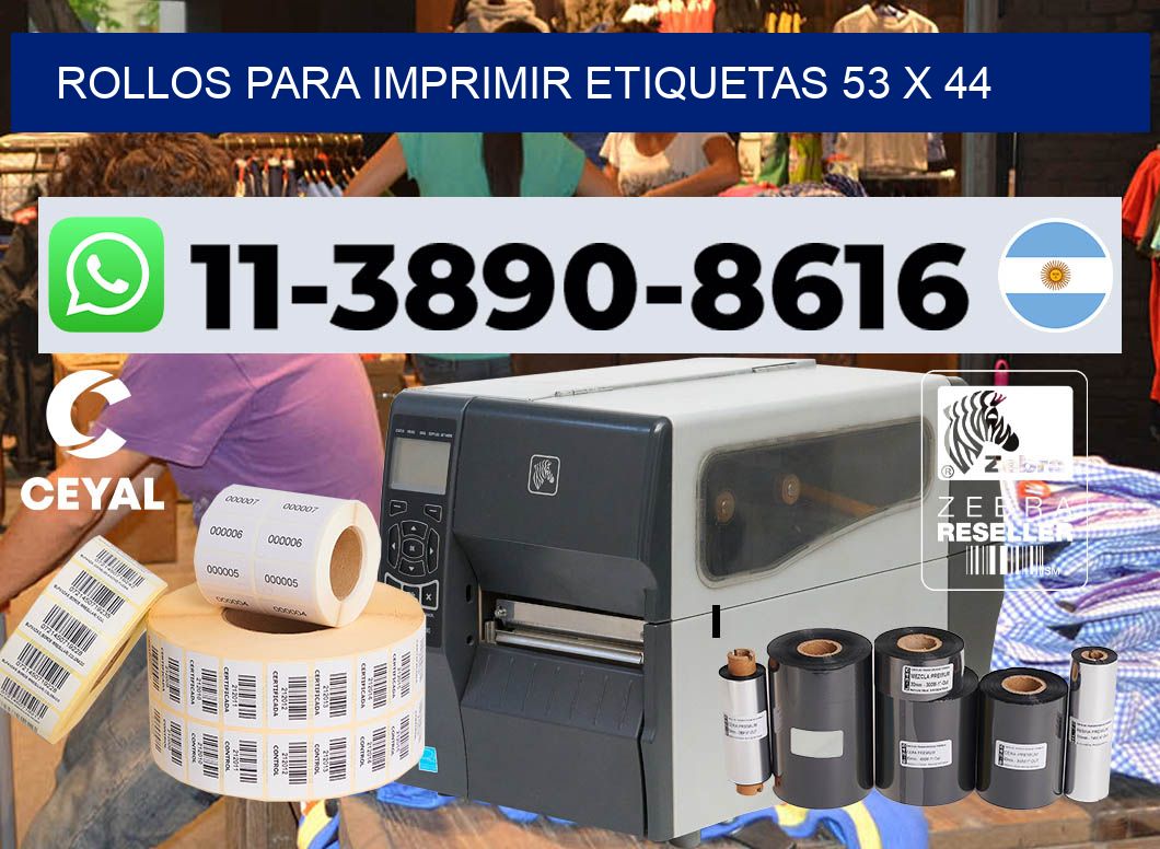 rollos para imprimir etiquetas 53 x 44