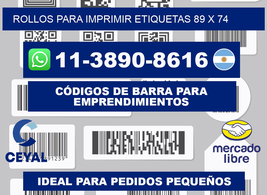 rollos para imprimir etiquetas 89 x 74