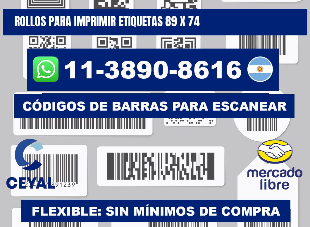 rollos para imprimir etiquetas 89 x 74