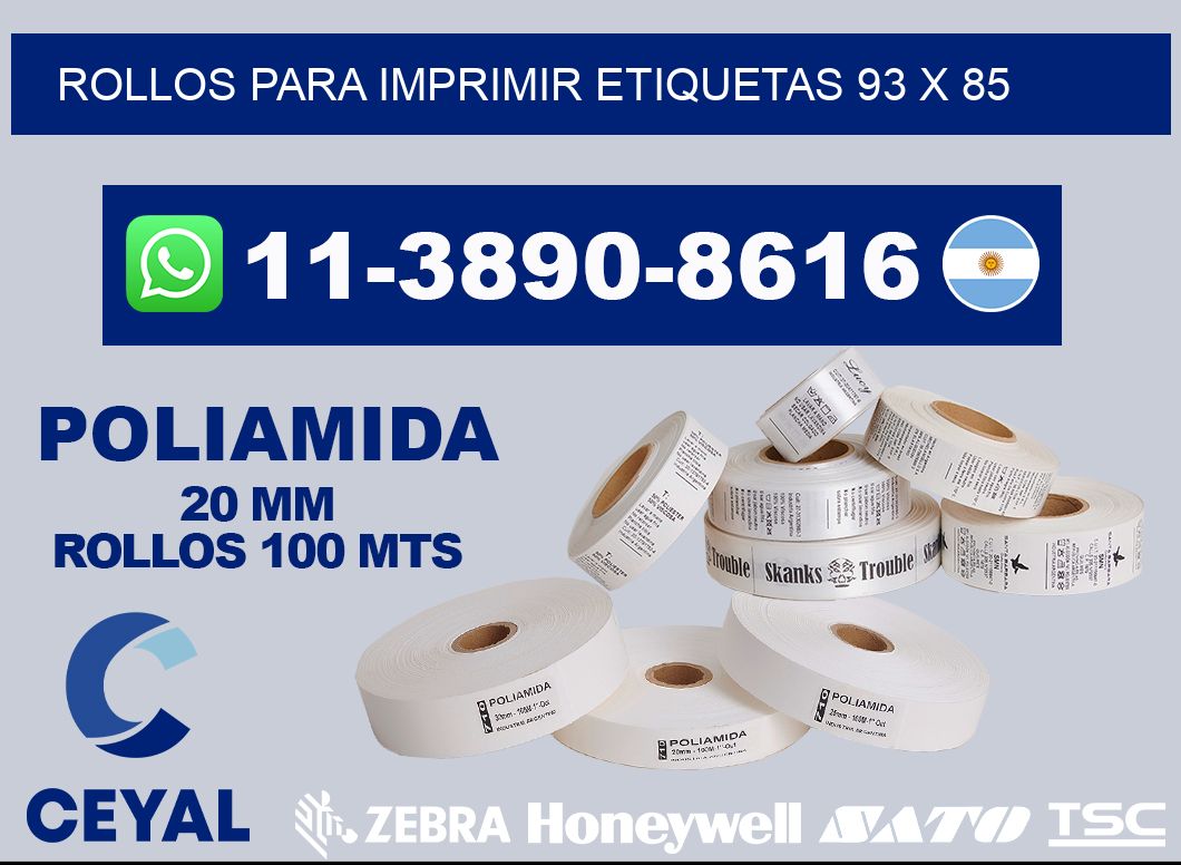 rollos para imprimir etiquetas 93 x 85