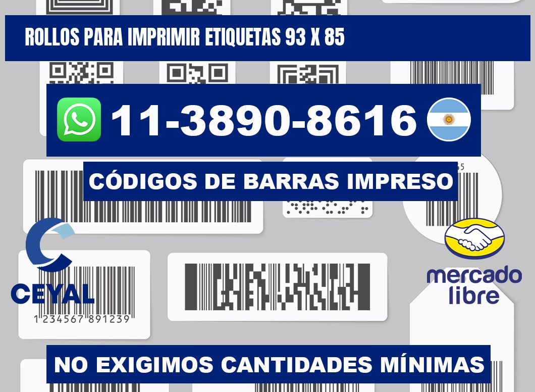 rollos para imprimir etiquetas 93 x 85