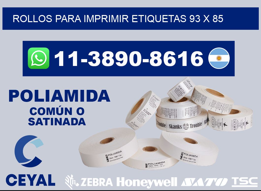 rollos para imprimir etiquetas 93 x 85