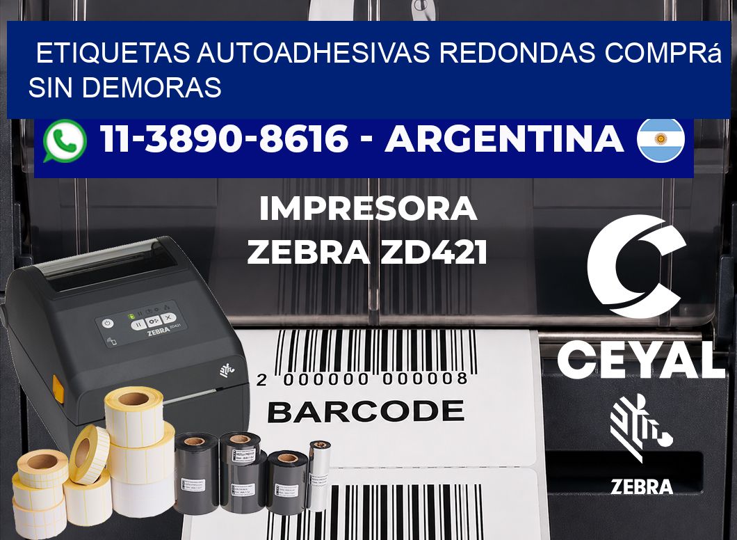 ETIQUETAS AUTOADHESIVAS REDONDAS Comprá sin demoras