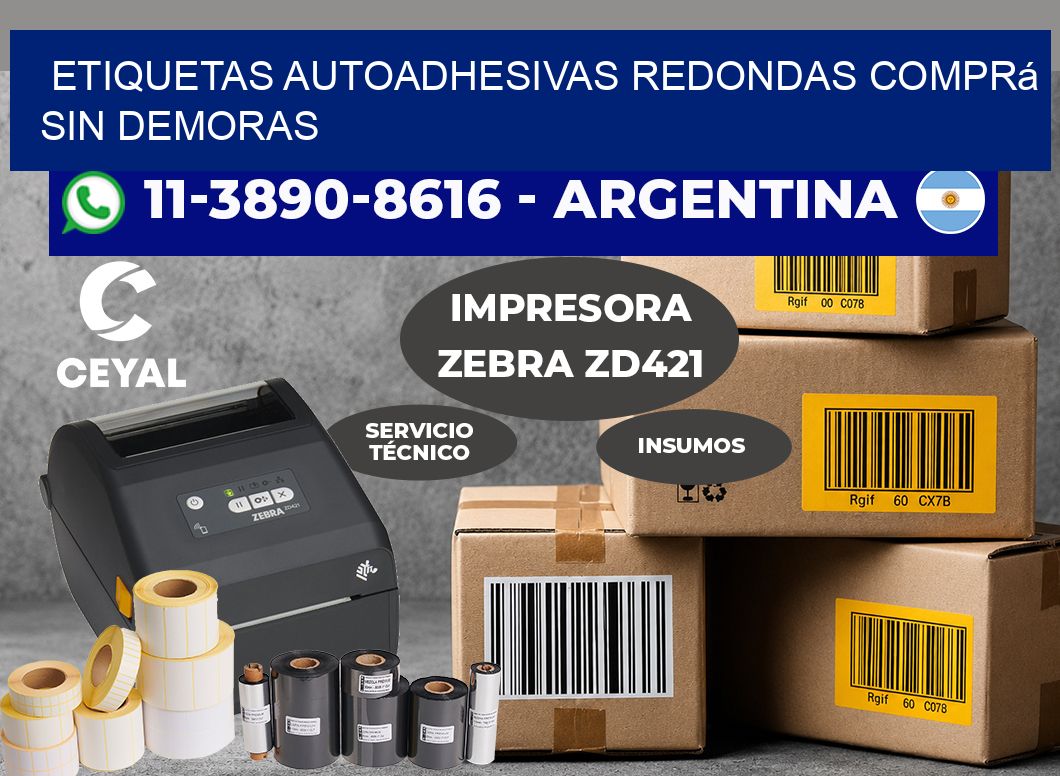 ETIQUETAS AUTOADHESIVAS REDONDAS Comprá sin demoras