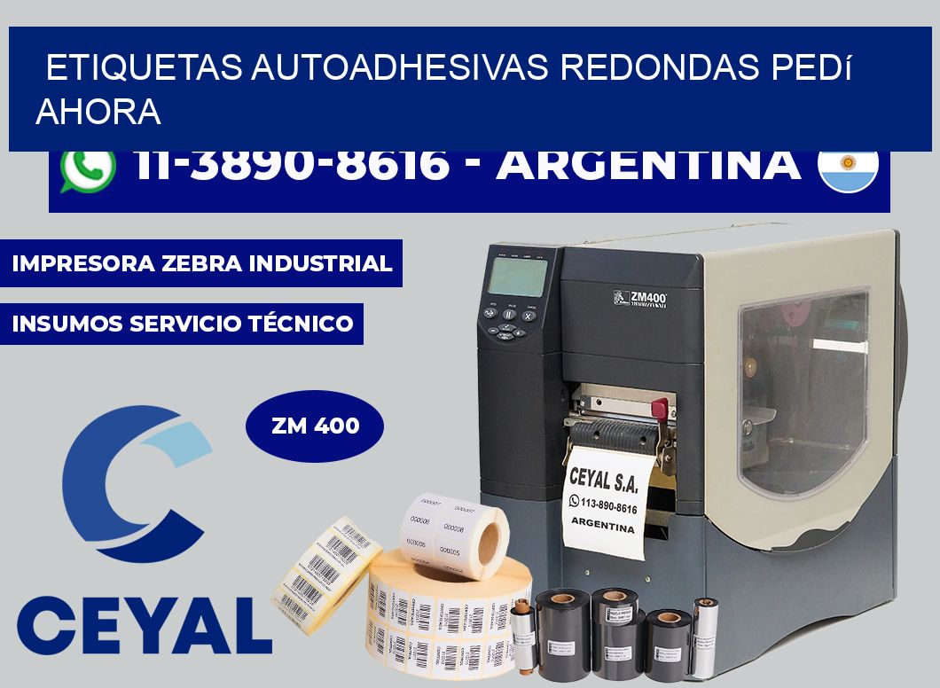 ETIQUETAS AUTOADHESIVAS REDONDAS Pedí ahora