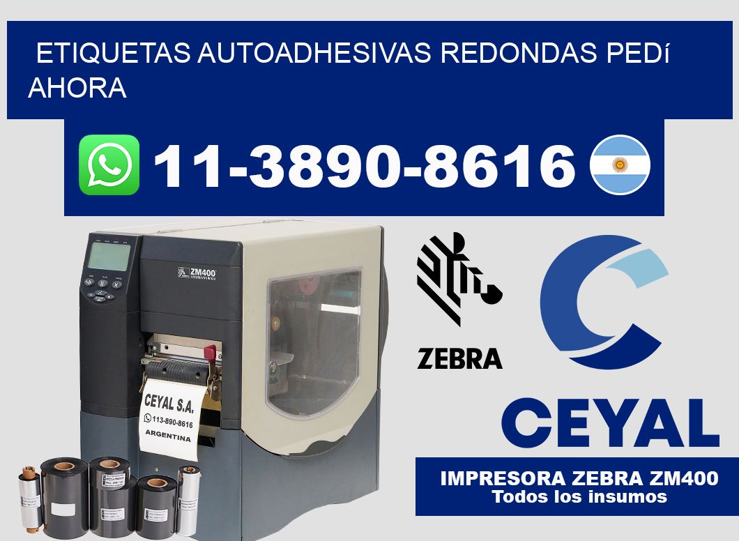 ETIQUETAS AUTOADHESIVAS REDONDAS Pedí ahora