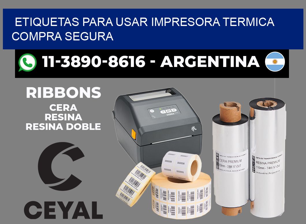 ETIQUETAS PARA USAR IMPRESORA TERMICA Compra segura
