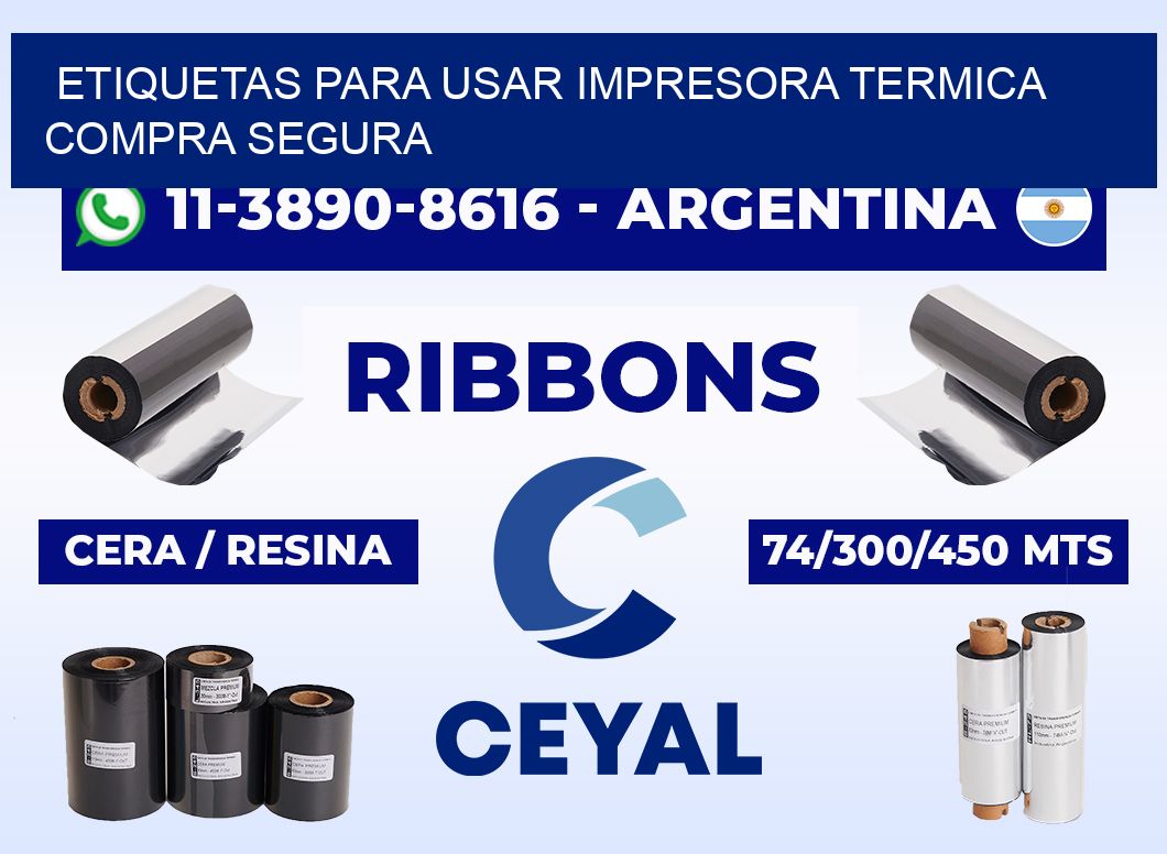 ETIQUETAS PARA USAR IMPRESORA TERMICA Compra segura