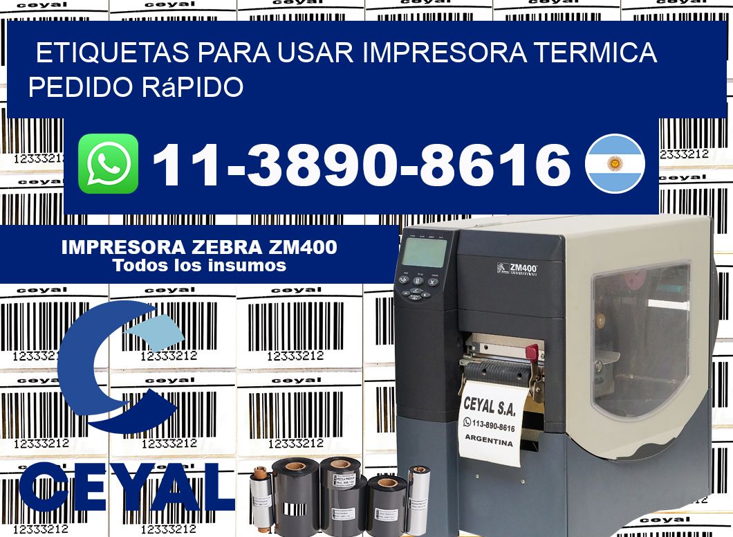 ETIQUETAS PARA USAR IMPRESORA TERMICA Pedido rápido