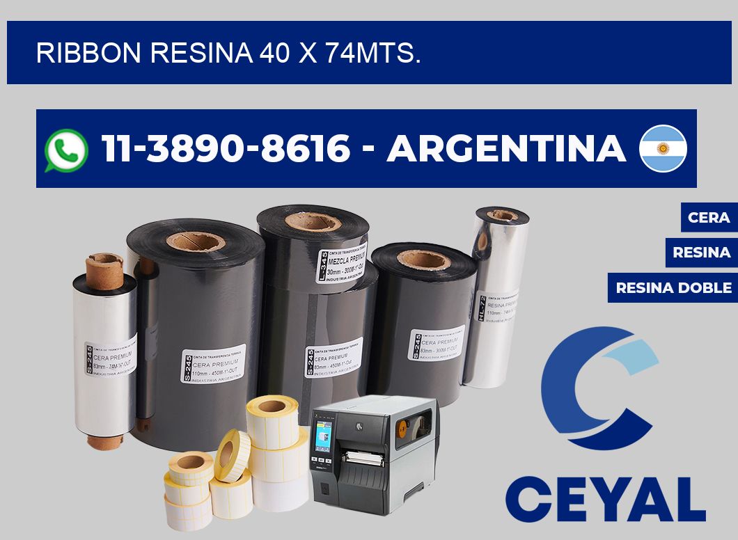 RIBBON RESINA 40 X 74MTS.