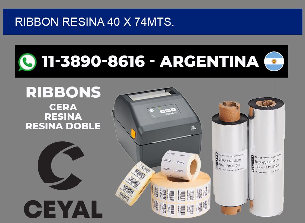 RIBBON RESINA 40 X 74MTS.