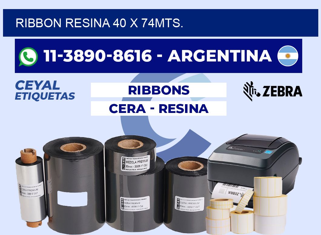 RIBBON RESINA 40 X 74MTS.