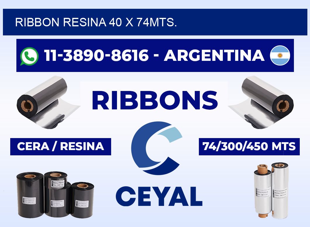 RIBBON RESINA 40 X 74MTS.
